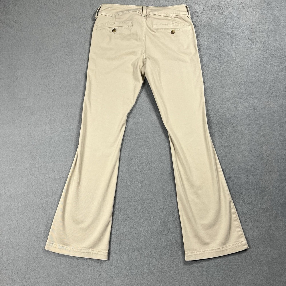 American Eagle Pants Womens 6 Short Tan Kick Boot Bootcut Low Rise Stretch - Picture 2 of 10